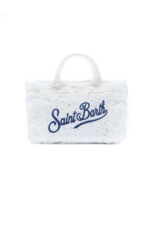 Borsa Vanity mini volant in cotone sangallo bianca SAINT BARTH KIDS | VAMI01800434L